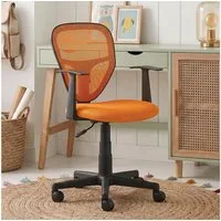 IDIMEX Schreibtischstuhl STUDIO, für Kinder, ergonomisch geformt, höhenverstellbar mit Armlehnen Orange