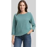 TOM TAILOR 3/4-Arm-Shirt T-Shirt (im Einserpack) Langarmshirt mit Knopf-Details