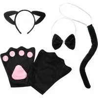 dressforfun Kostüm Accessoires-Set Katze, Katzen-Zubehörset für Sie und Ihn in Einheitsgröße