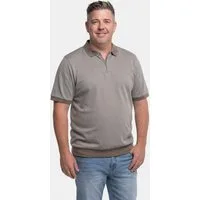 Men Plus Poloshirt Poloshirt Bauchfit Pikee Zipper Halbarm