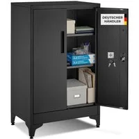 tectake Aktenschrank Dokumentenschrank aus Stahl, Kippschutz, abschließbar, 60 x 40 x (Komplettset, 1-St., inkl. 2 Schlüssel) 2 verstellbare Zwischenböden, mit Magnetverschluss, höhenverstellbar