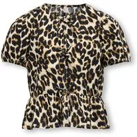 KIDS ONLY Kurzarmbluse KOGCLARA LIFE S/S BOW SHIRT WVN (1-tlg) Schleifen