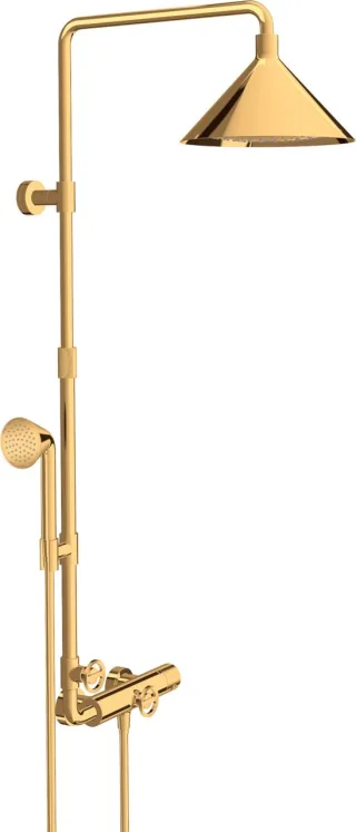 Hansgrohe Showerpipe Axor Front Polished Gold Optic 26020990