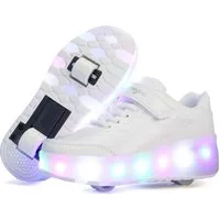 HUSK'SWARE Rollschuhe, (Vielseitige Anpassungsmöglichkeiten, strapazierfähig und langlebig, Komfortsteigerung, Hochleistungsrollen), Zwei-in-Eins-Rollschuhe,Leuchtende Rollschuhe für Kinder