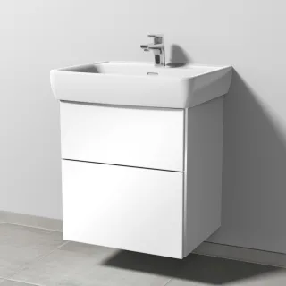Sanipa 3way Waschtischunterbau zu Laufen Pro A Waschtisch mit 2 Auszügen, Weiß-Glanz BS75678