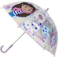 Cerda Stockregenschirm Gabby´s Dollhouse Regenschirm ⌀ 71 cm Leichter Kuppel-Schirm, Rundum durchsichtig