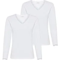 YSABEL MORA Langarmshirt BASIC COLLECTION COTTON WITH LACE (2er Pack) das perfekte Basic-Longsleeve für jeden Tag