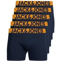 Jack & Jones Boxershorts Solid (5-St., 5er Pack) gute Passform durch elastische Baumwollqualität