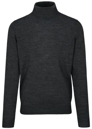 COMMANDER Finest Clothing - (S)-NOS Rollkragen Pullover dark grey mel. - Gr. - M