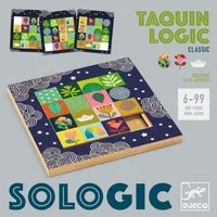 DJECO Lernspielzeug SOLOGIC: Taquin Logic Schiebepuzzle für Kinder, Geduld & Logikspiel