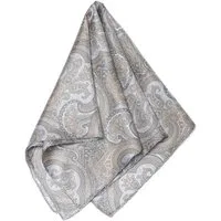 MayTree Seidentuch Herren handrolliert aus Twill-Seide, 53x53 Paisley beige, (Stück), 100% Seide