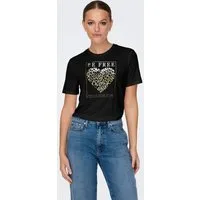 ONLY Kurzarmshirt ONLFREE LIFE MODAL S/S ATELIER TOP JRS Materialmix, Rundhals