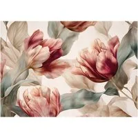 Wallarena Fototapete Blumen Vintage - Mehrfarbig - Klassisch - Vlies - Schlafzimmer, glatt, (8 St), 400x280cm