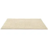 Beautissu Badematte Badematte BeauMare WR, 50x80cm rutschfest Chenille Beige, Höhe 10 mm, Polyester, Badematte rutschfest 50x80 cm Chenille Badezimmerteppich Flauschig Bad