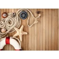 matches21 HOME & HOBBY Fußmatte Türmatte Holz-Optik Maritim in 50x70 cm als Fussabtreter, rechteckig, Höhe: 5 mm, Rutschfester Türvorleger für innen als waschbare Schmutzfangmatte