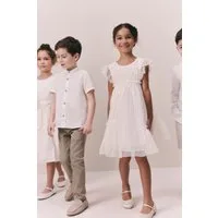 Next Partykleid Brautjungfernkleid mit Netzstoff (1-tlg)