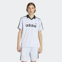 adidas Originals T-Shirt JSY mit V-Ausschnitt, ohne Verschluss, aus Polyester