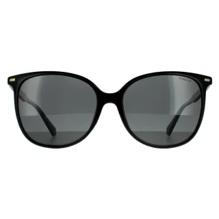 Polaroid Cat Eye Womens Schwarz Grau Polarisierte Sonnenbrille