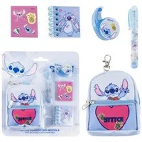 Cerda Schreibtischunterlage Lilo & Stitch Schreibwaren-Set im Mini-Rucksack Kreativset