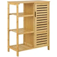 en.casa Badregal, Vetlanda Bambusregal 87x66x33 cm Natur