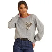 Love & Roses Strickpullover Love & Roses Strickpullover mit Bogenkante Regular (1-tlg)