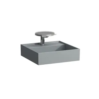 LAUFEN Handwaschbecken Kartell · LAUFEN 460x460x150, 3 Hahnlöcher, ohne Überlauf, graphit matt H8153317581581