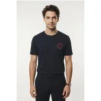 HUGO T-Shirt Nemodo Rundhalsausschnitt, reine Baumwolle, Brustdruck