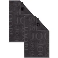 JOOP! Handtuch 2 Stück Joop! Gästetuch Selection 1711-740 anthrazit 30x50, Walkfrottier (Spar-Set, 2-St), 100% Baumwolle