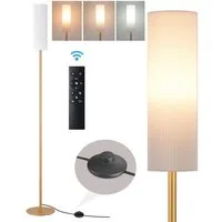 EDISHINE Stehlampe Wohnzimmer, LED wechselbar, warmweiß bis kaltweiß dimmbar, Stehlampe 165cm mit Fernbedienung