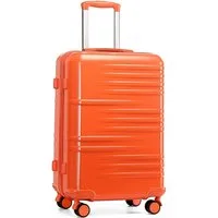 British Traveller Hartschalen-Trolley Reisekoffer Hartschalenkoffer mit 8 Spinnerrädern, TSA-Schloss, ABS+PC