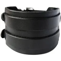 axy Lederarmband Herrenarmband Breite Leder Armband, aus Echtleder, Dual-Gürtelschnallen (Doppelverschluss)
