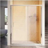 SONNI Dusch-Schiebetür Duschschiebetüren, 100-170cm, ESG Nischentür Duschtür, Duschschiebetür, 100x185 cm