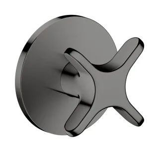 Hansgrohe Absperrventil Unterputz AXOR One mit Kreuzgriff polished black chrome, 48771330 48771330