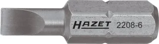 HAZET Bit Sechskant 6,3 (1/4 Zoll) Schlitz Profil - 2208-10