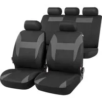 CarComfort Autositzbezug Autositzbezug Nampa, 2 Vordersitzbezüge 2tlg, 1 Rücksitzbezug 4tlg, 5 Kopfstützenbezüge, 13-tlg.