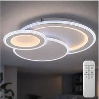 WOFI LED Deckenleuchte, LED-Leuchtmittel fest verbaut, Tageslichtweiß, LED Deckenleuchte mit Fernbedienung Deckenleuchte Wohnzimmer