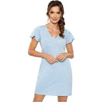 Donna Nachthemd Sky (Set, 1-tlg., 1-teilig) Damen Sleepshirt ca.90cm Schlafshirt Baumwolle Pünktchen