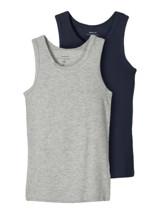 NAME IT - NKMTANK TOP 2P NOOS Grey Melange - Gr. - 152