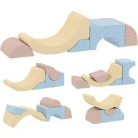 AIYAPLAY Schaumstoff Bausteine Kinder Spielbausteine, (Kletter- und Spielset, 5 St., Bausteinset), Klettern Großbausteine mit Cord-Optik Bauklötze Mehrfarbig