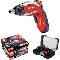Einhell Akku-Bohrschrauber Akkuschrauber Set TE-SD 3,6 Li- 3,6 V,3.5 Nm 1,5 Ah, 32 tlg. Bitset