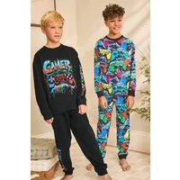 Next Pyjama Schlafanzüge mit langen Ärmeln, 2er-Pack (4 tlg)