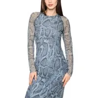 Marc Cain Meshkleid Urban Haze Premium Damenmode mit Animal Print