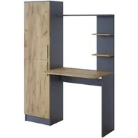 Vicco Schreibtisch Tessa, Anthrazit/Goldkraft Eiche, 122.9 x 33.4 cm (1-St)