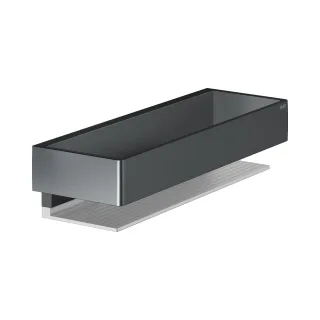 Keuco Duschkorb Edition 11 11158, silber-eloxiert/Schwarzchrom gebürstet, 11158130000 11158130000