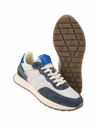 Mey & Edlich Herren Danke-reicht-Sneaker Blau 55 % Nylon, 45 % Rindleder