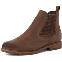 Tamaris Chelseaboots Blockabsatz, Stiefelette, beidseitiger Stretcheinsatz, schmale Form