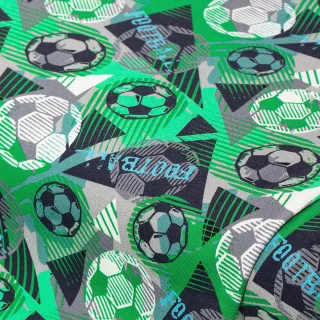 Baumwoll-Jersey "Fußball" mit Elasthan, grün-color