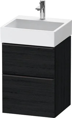 Duravit D-Neo Waschtischunterbau wandhängend Eiche Schwarz Matt 484x442x625 mm - DE43700BD160000 DE43700BD160000