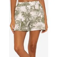 SASSYCLASSY Shorts Musselin Sommer Hose Damen Kurz mit Motiv 100 % Baumwolle (Musselin), atmungsaktiv, sehr leicht, Made in Italy