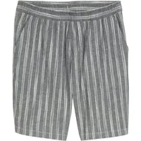TOM TAILOR Denim Bermudas N grau,Casual,Leinen,Gestreift,Relaxed Fit,Mittel
